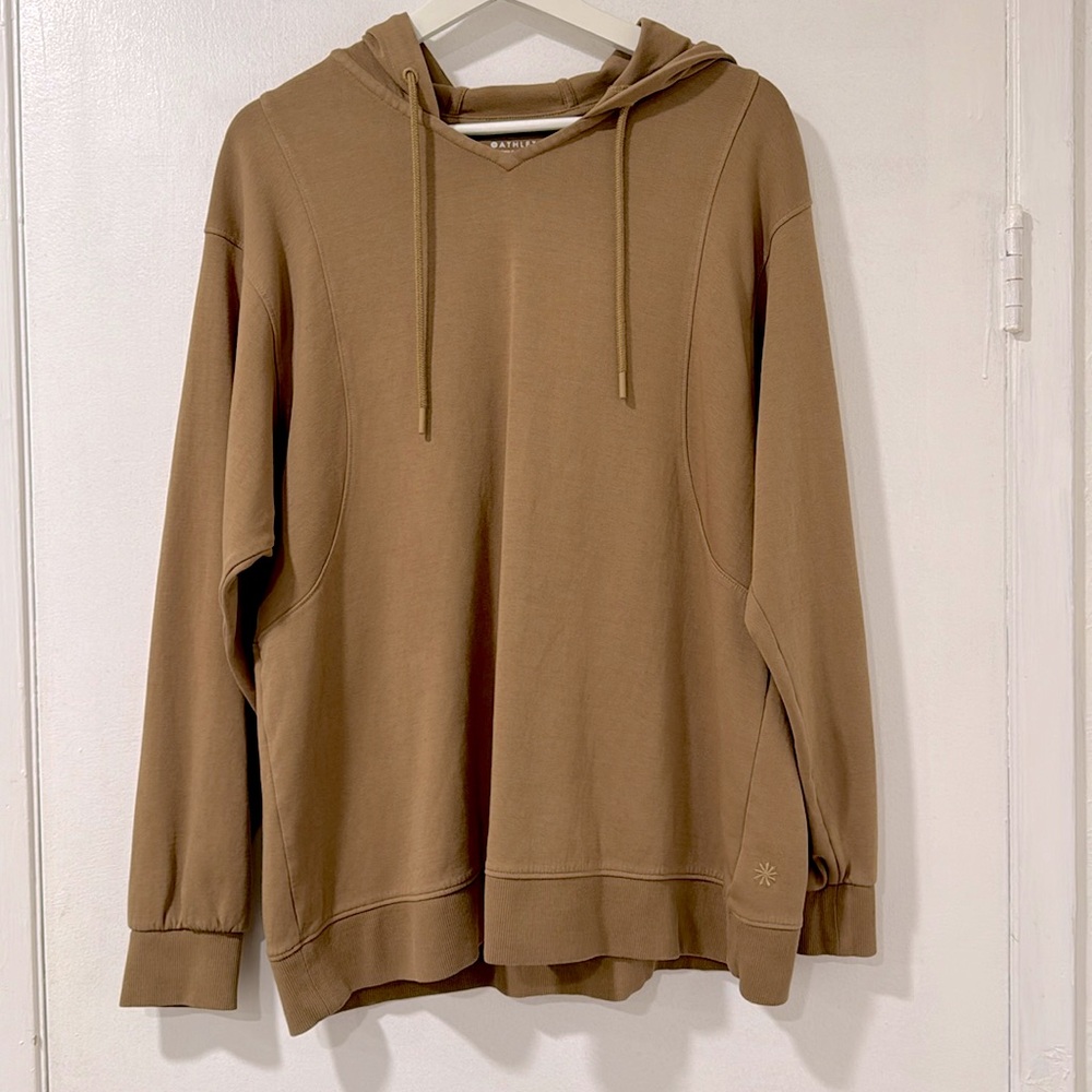 Athleta Sundown -V-Neck Hoodie Sweatshirt